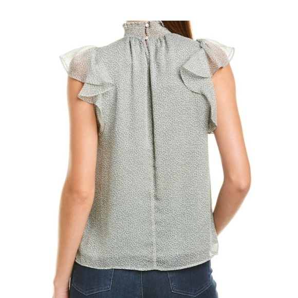 [NEW] 1. State Mock Neck Flutter Sleeve Top - Picture 5 of 8